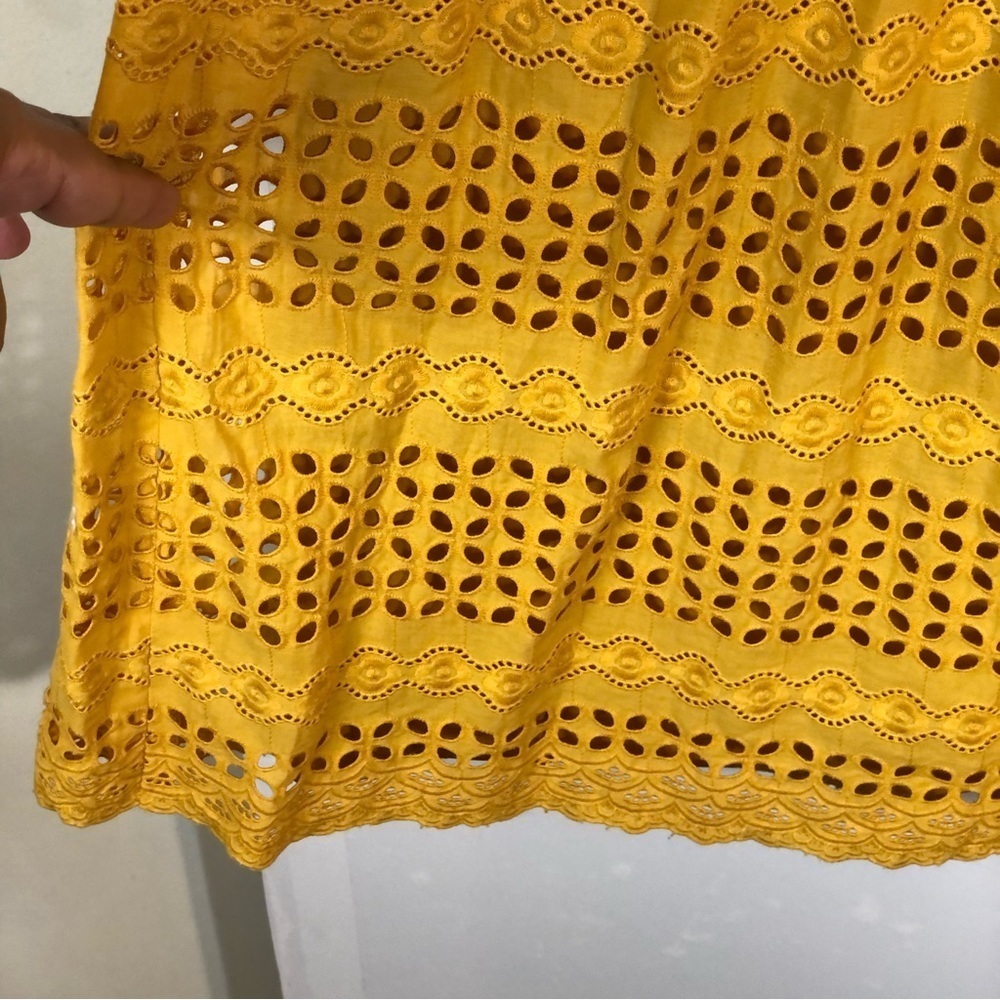 EYELET BRODERIE EMBROIDERY BUTTON MAXI TEA DRESS - Picture 5 of 14